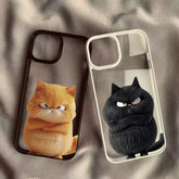 Funny Cool Cat Clear Shockproof TPU Case for iPhone – Slim Animal Design
